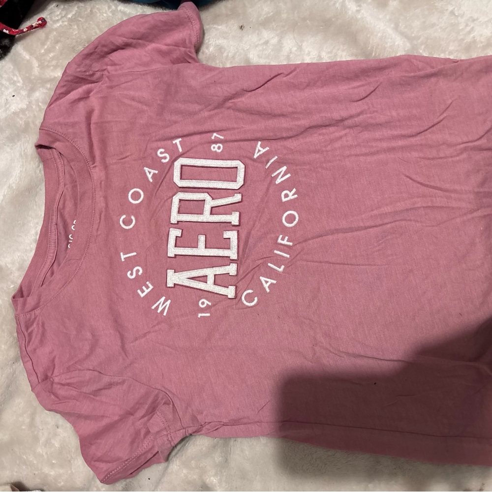 Aeropostale Classic Crew Pink Tee